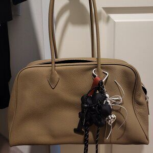 Genuine Leather Top Handle Bag, Classic Minimal Tote Bags (Like New)